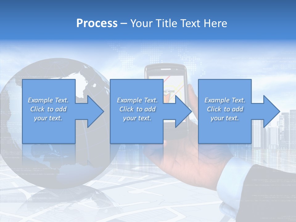 Satellite Global Positioning System Phone PowerPoint Template