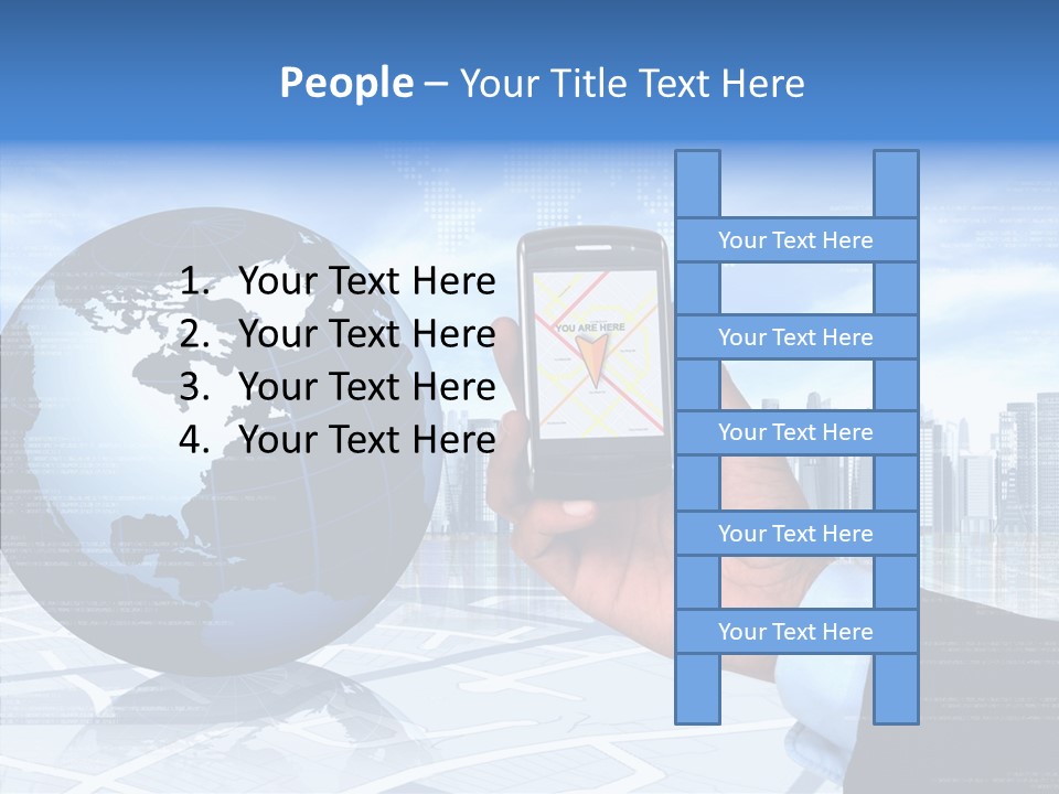 Satellite Global Positioning System Phone PowerPoint Template