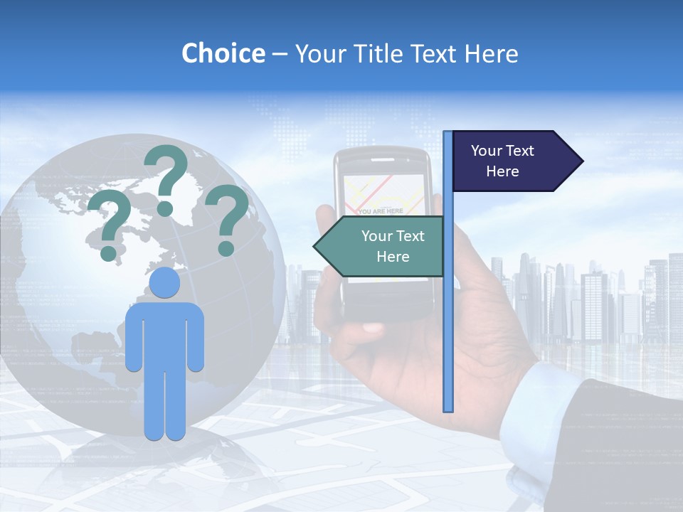 Satellite Global Positioning System Phone PowerPoint Template