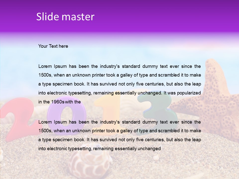 Sun Water Calendar PowerPoint Template