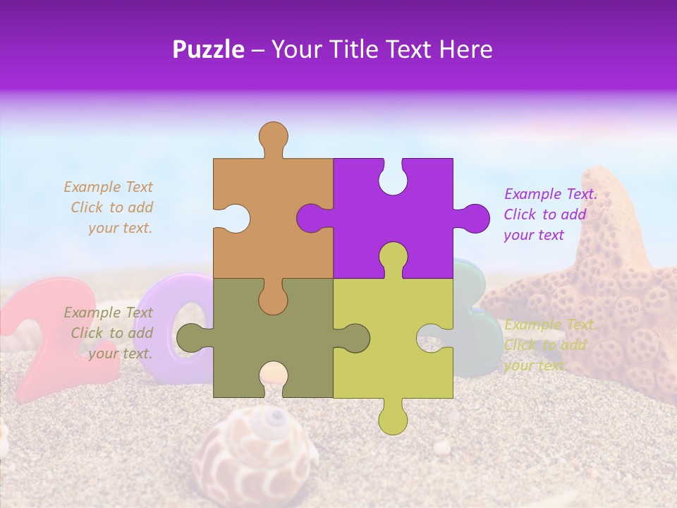 Sun Water Calendar PowerPoint Template