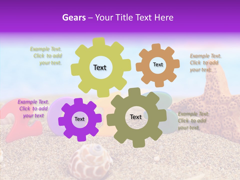 Sun Water Calendar PowerPoint Template