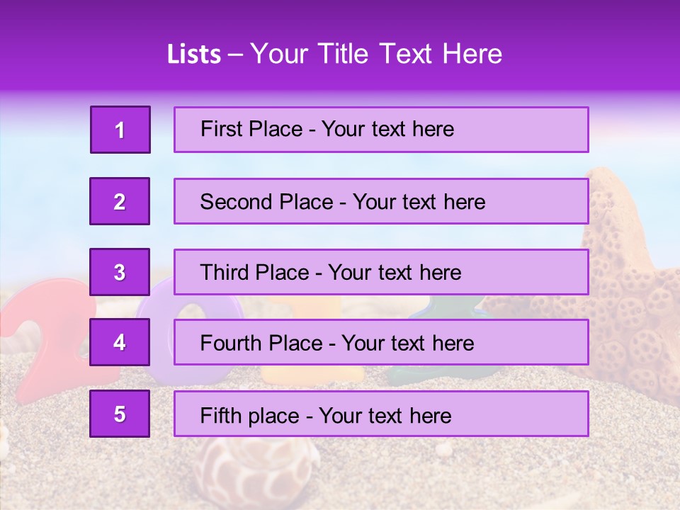 Sun Water Calendar PowerPoint Template