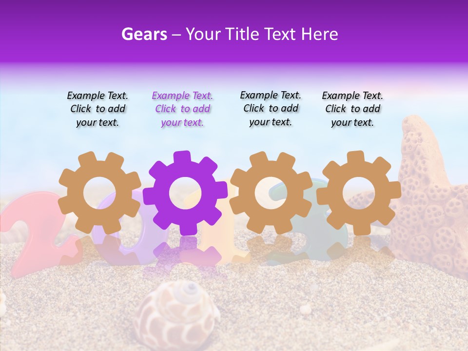 Sun Water Calendar PowerPoint Template