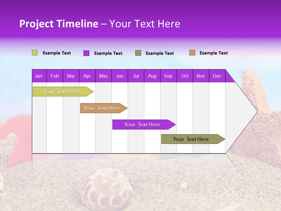 Sun Water Calendar PowerPoint Template