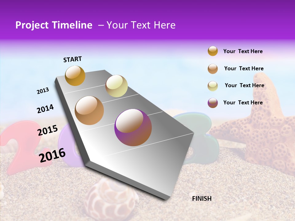 Sun Water Calendar PowerPoint Template