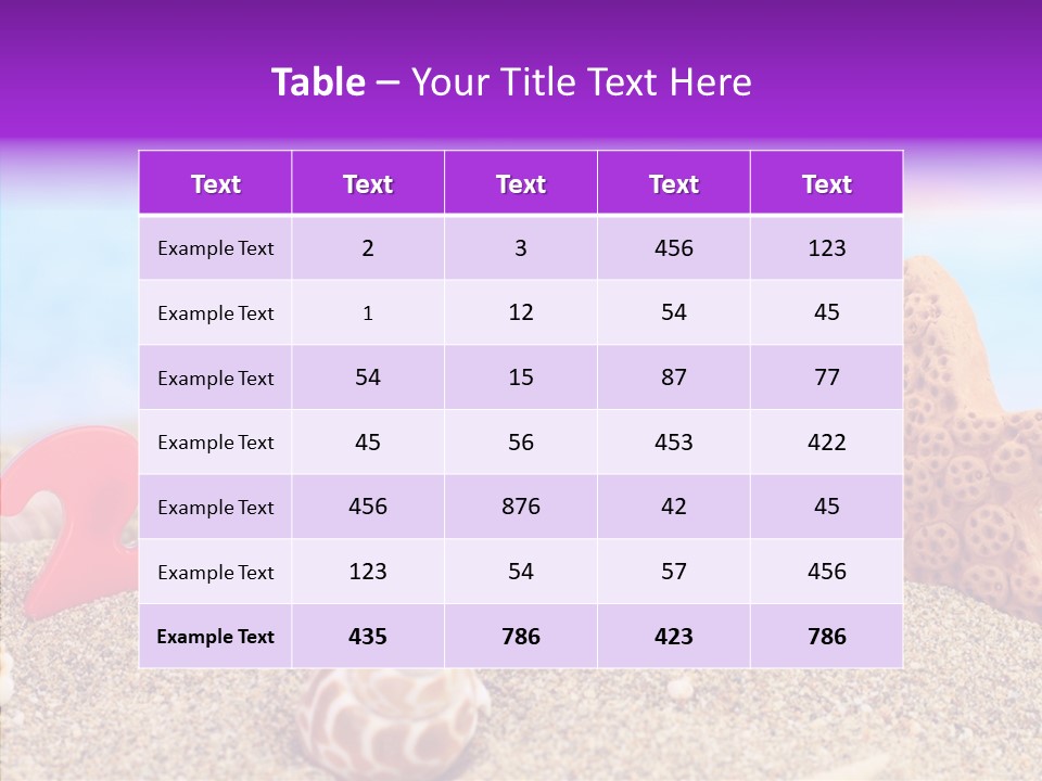 Sun Water Calendar PowerPoint Template
