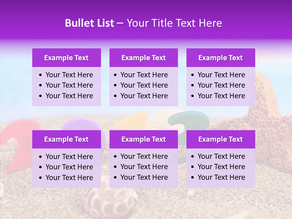 Sun Water Calendar PowerPoint Template