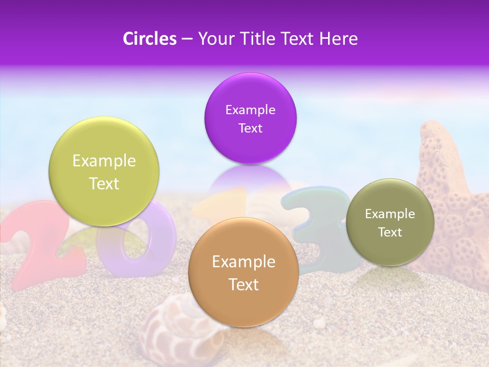 Sun Water Calendar PowerPoint Template