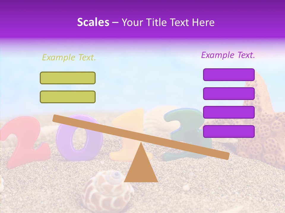 Sun Water Calendar PowerPoint Template