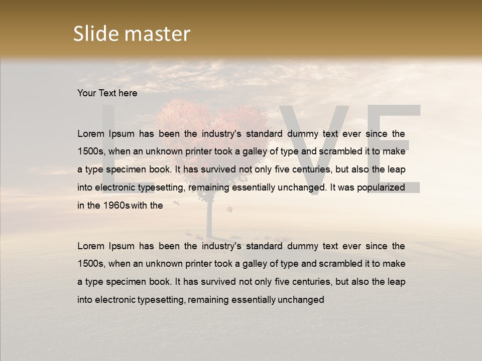 Autumn Grow Red PowerPoint Template