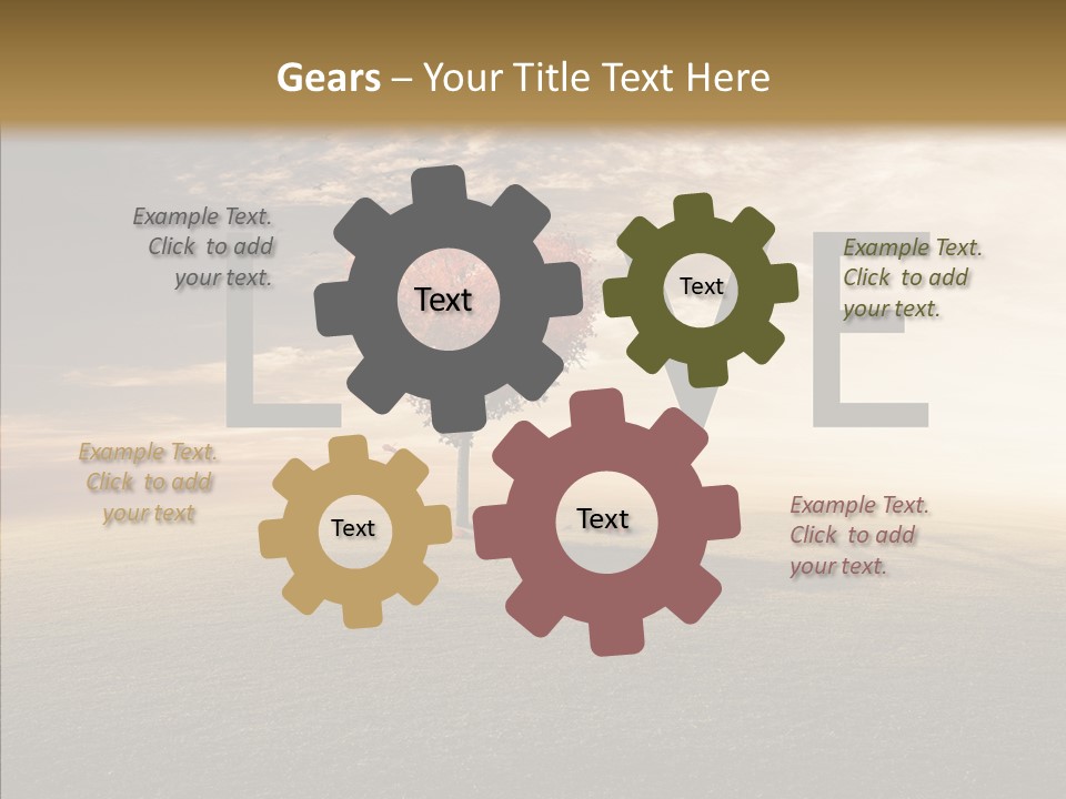 Autumn Grow Red PowerPoint Template