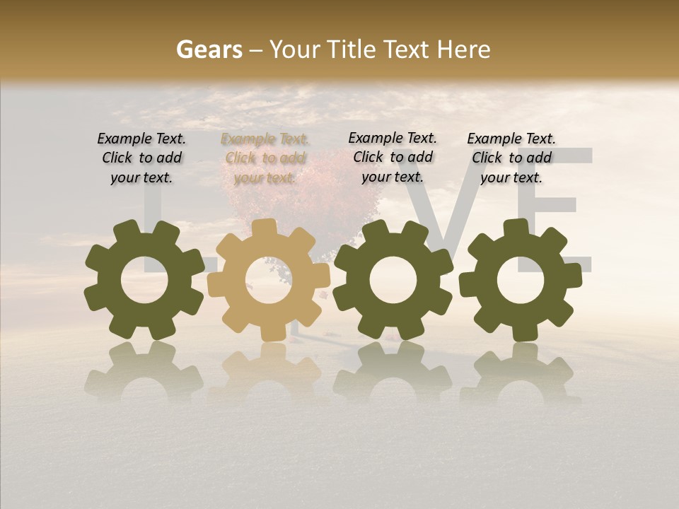 Autumn Grow Red PowerPoint Template