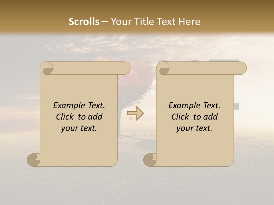 Autumn Grow Red PowerPoint Template