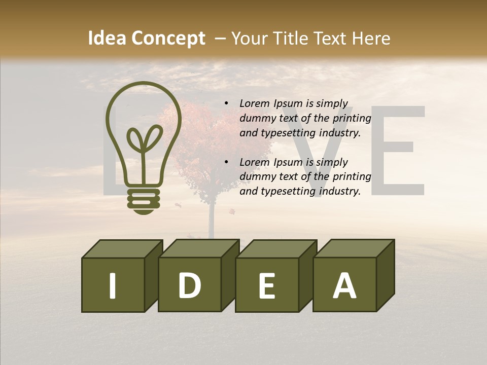 Autumn Grow Red PowerPoint Template