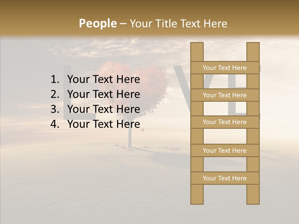 Autumn Grow Red PowerPoint Template