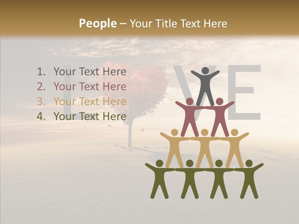 Autumn Grow Red PowerPoint Template