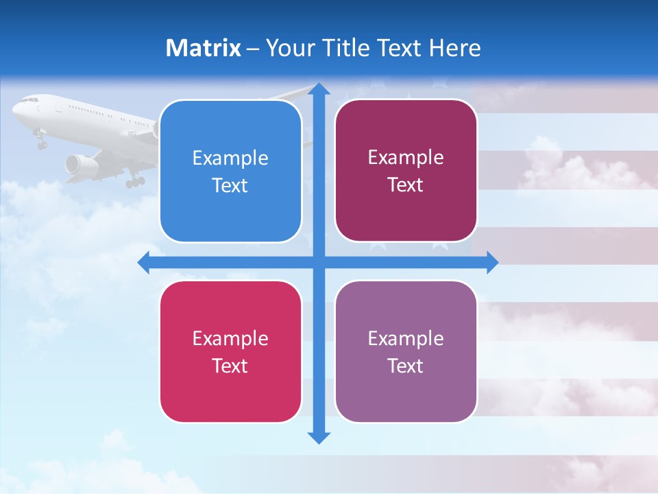 Clouds Arrival Airport PowerPoint Template