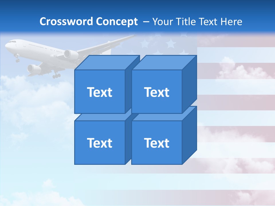 Clouds Arrival Airport PowerPoint Template