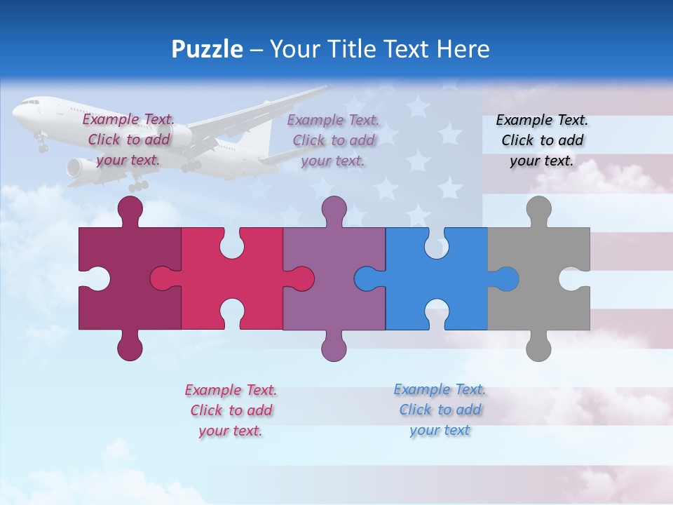 Clouds Arrival Airport PowerPoint Template