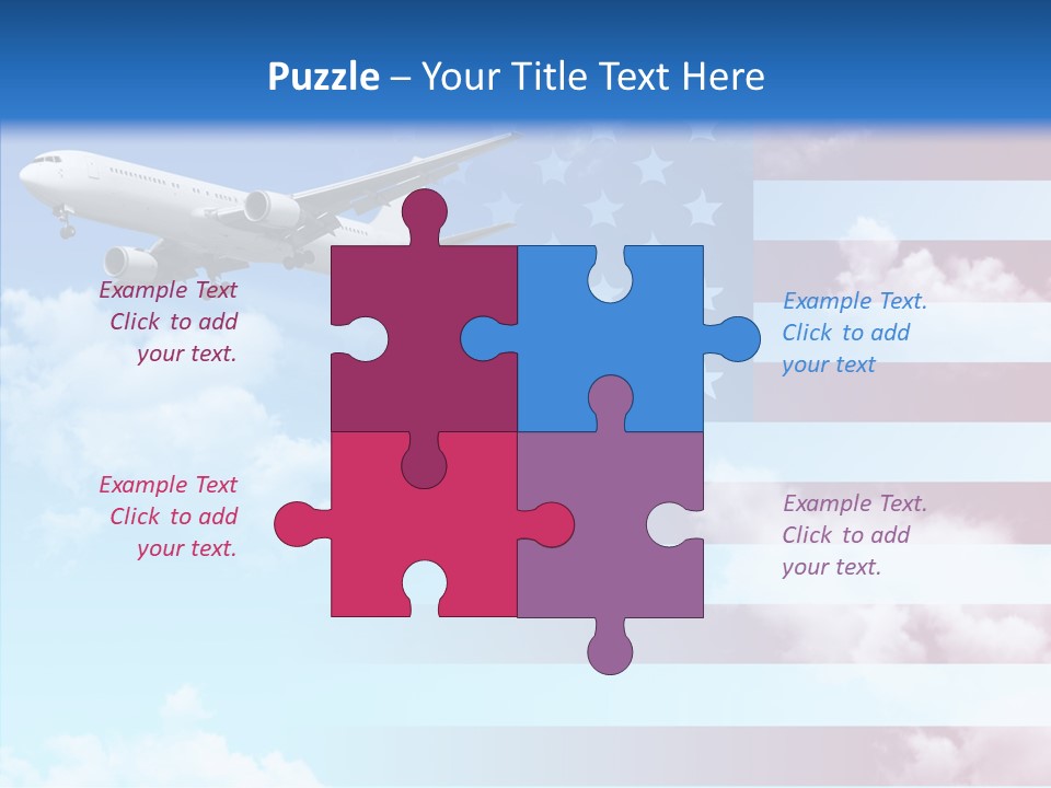 Clouds Arrival Airport PowerPoint Template