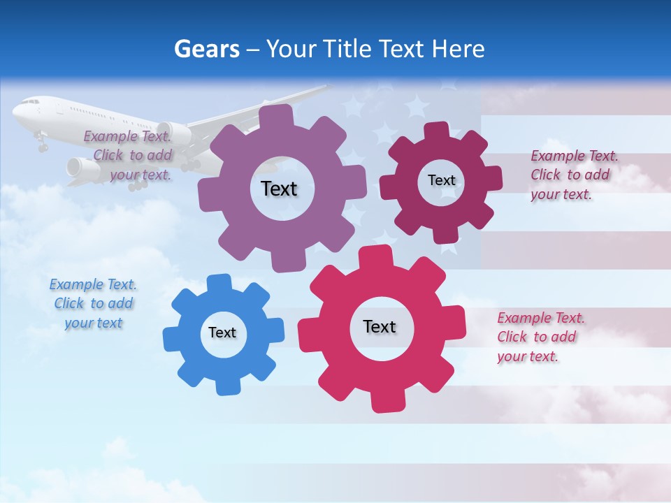 Clouds Arrival Airport PowerPoint Template