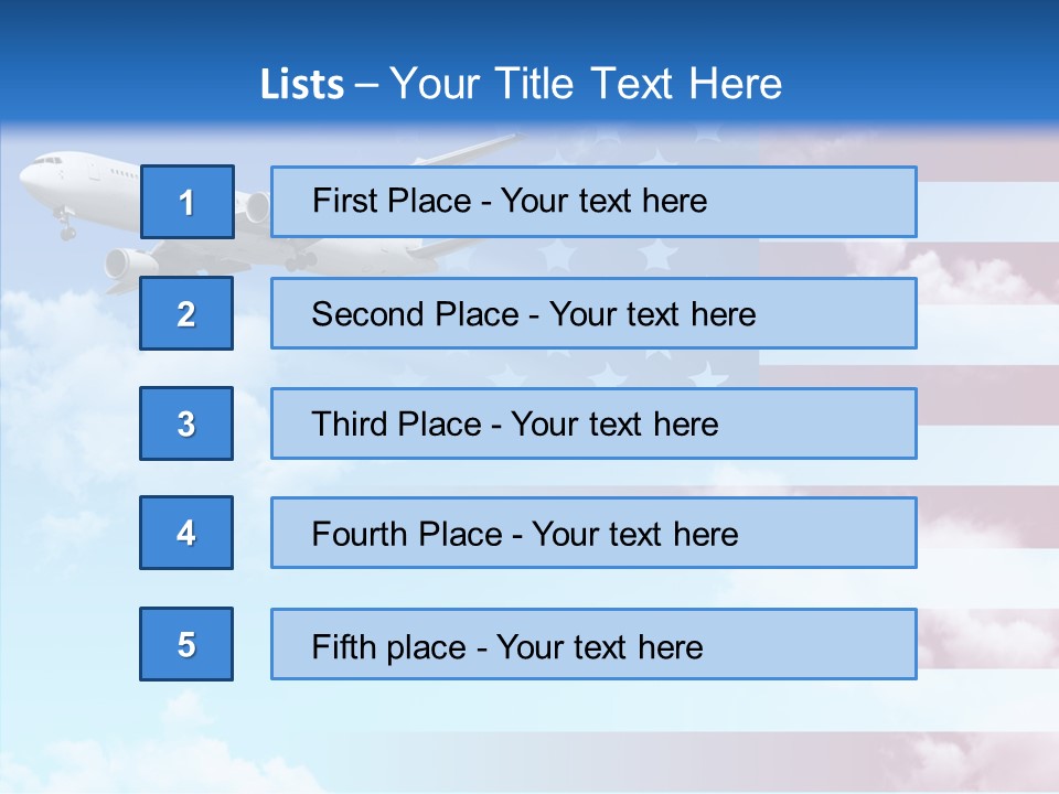 Clouds Arrival Airport PowerPoint Template