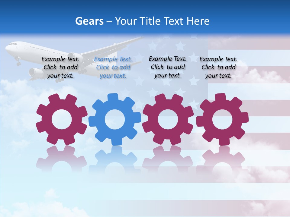 Clouds Arrival Airport PowerPoint Template