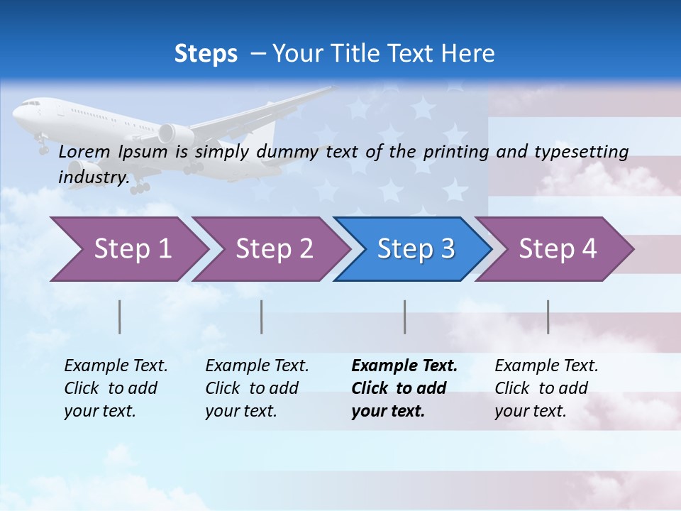 Clouds Arrival Airport PowerPoint Template