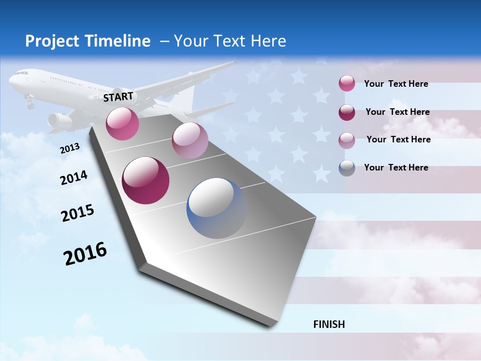 Clouds Arrival Airport PowerPoint Template