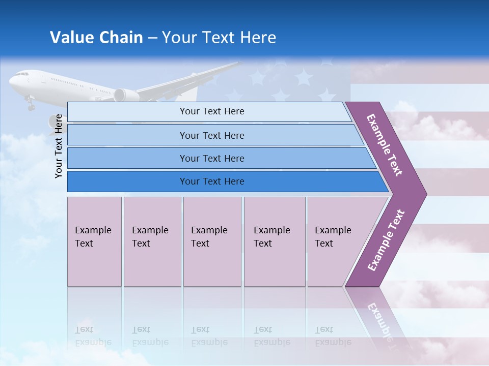 Clouds Arrival Airport PowerPoint Template