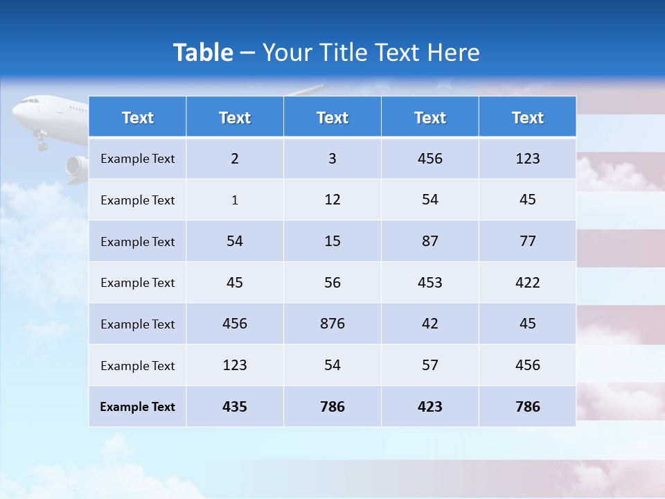 Clouds Arrival Airport PowerPoint Template