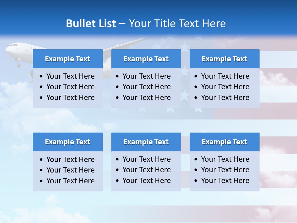 Clouds Arrival Airport PowerPoint Template