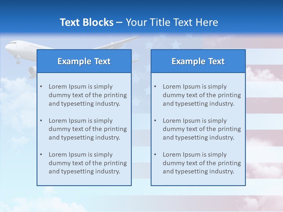 Clouds Arrival Airport PowerPoint Template