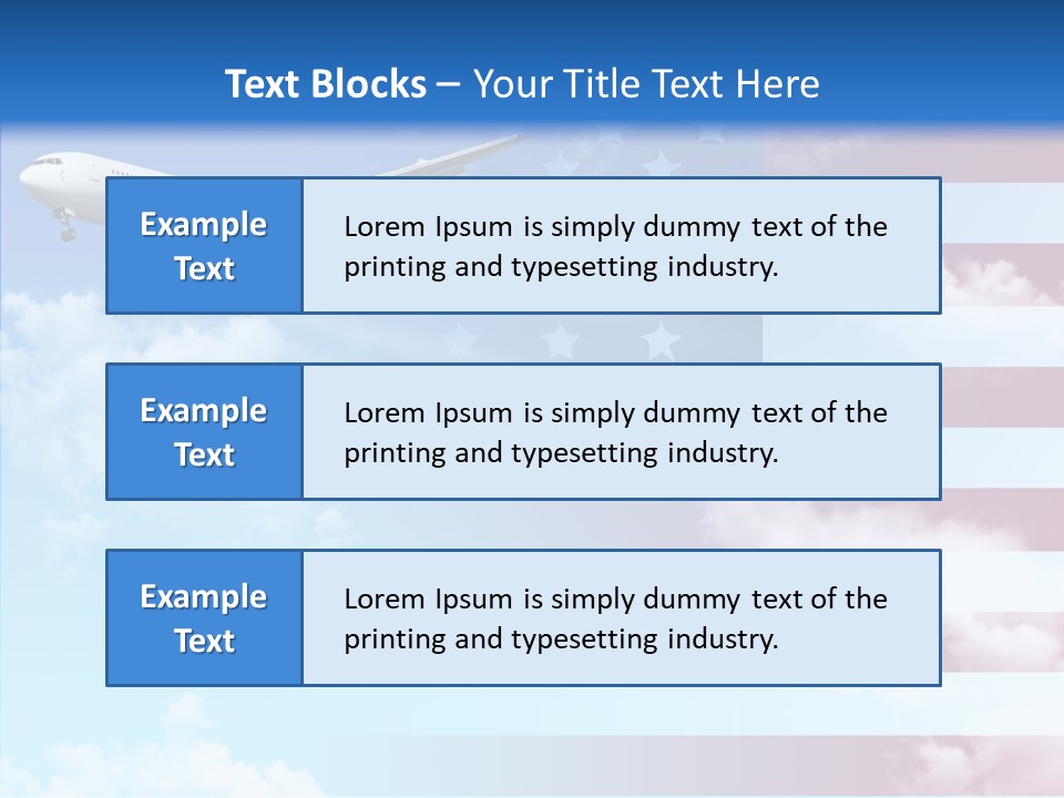 Clouds Arrival Airport PowerPoint Template