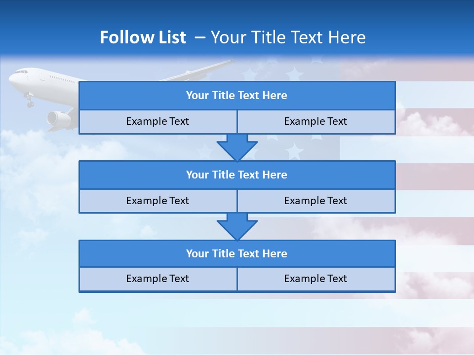 Clouds Arrival Airport PowerPoint Template