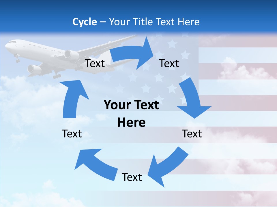 Clouds Arrival Airport PowerPoint Template