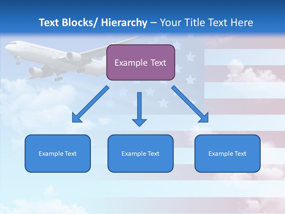 Clouds Arrival Airport PowerPoint Template