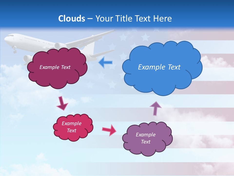 Clouds Arrival Airport PowerPoint Template