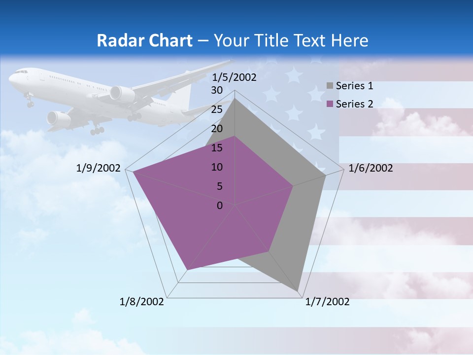 Clouds Arrival Airport PowerPoint Template