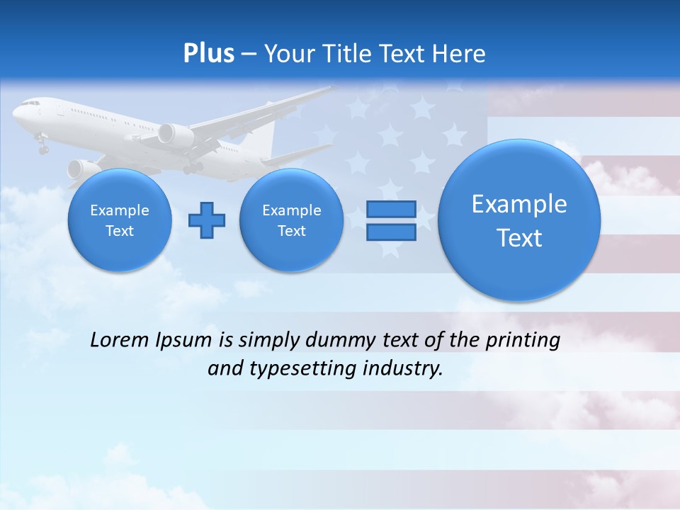 Clouds Arrival Airport PowerPoint Template