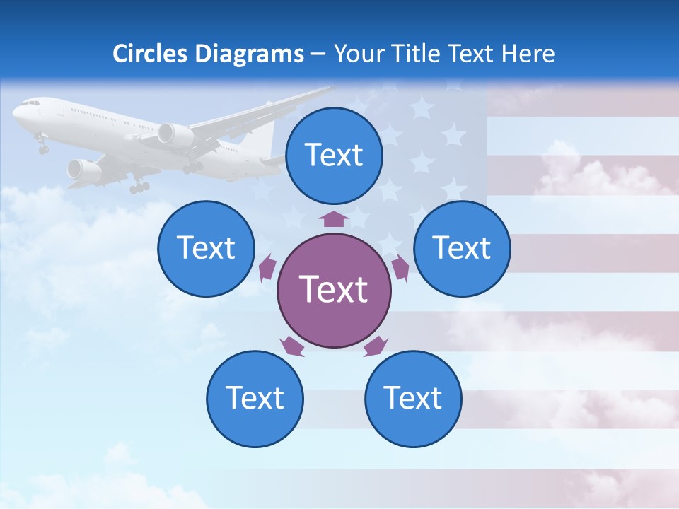 Clouds Arrival Airport PowerPoint Template