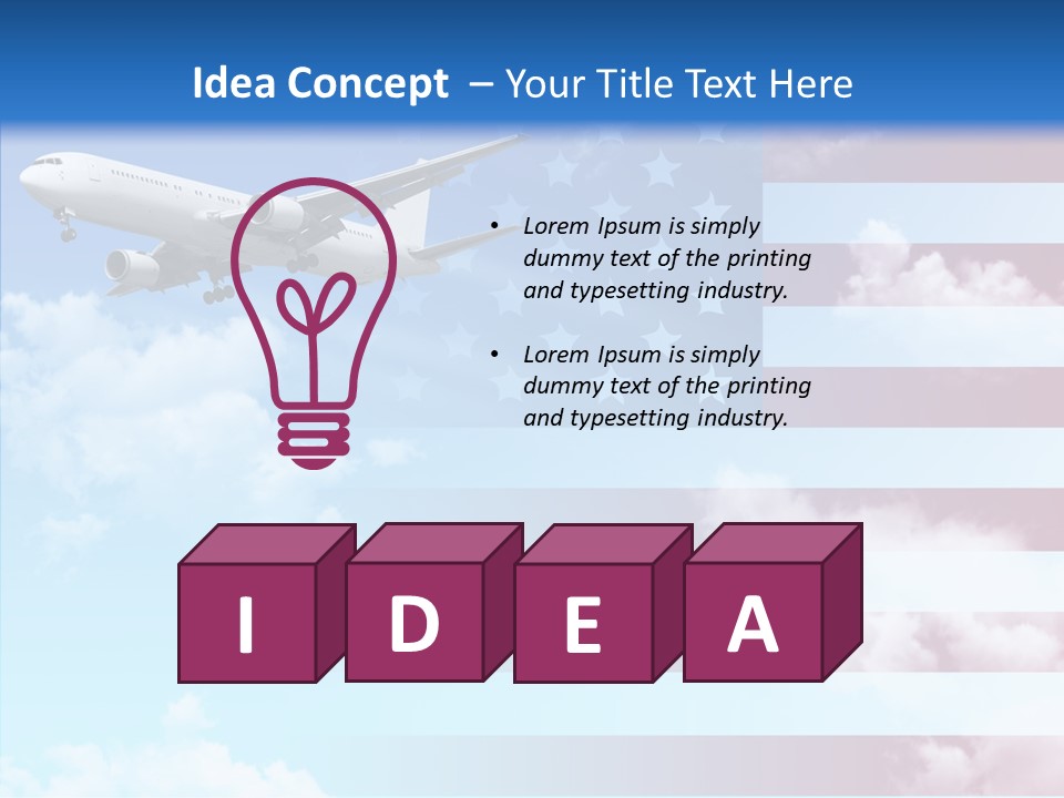 Clouds Arrival Airport PowerPoint Template
