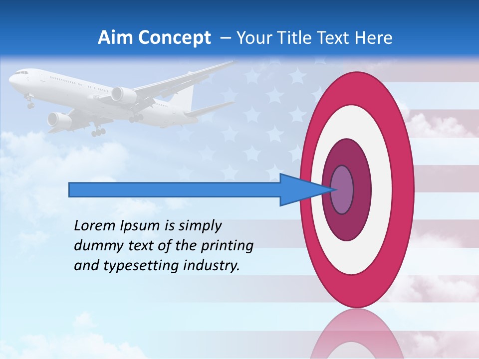 Clouds Arrival Airport PowerPoint Template