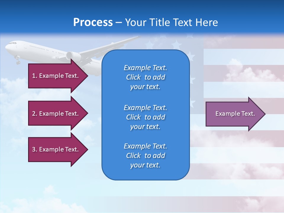 Clouds Arrival Airport PowerPoint Template