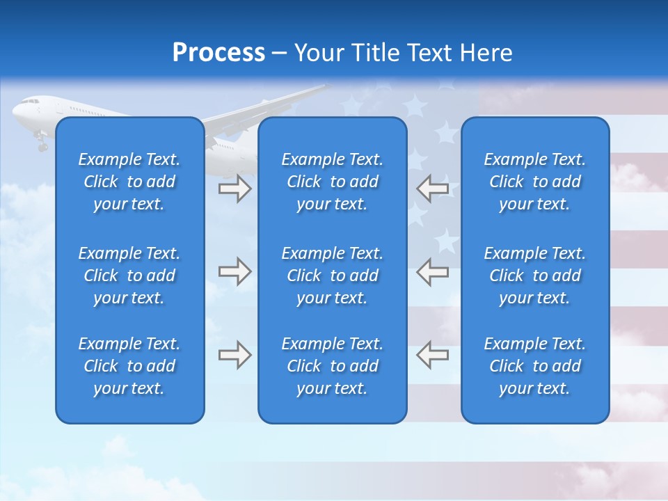 Clouds Arrival Airport PowerPoint Template