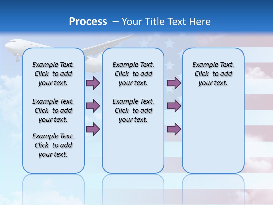 Clouds Arrival Airport PowerPoint Template