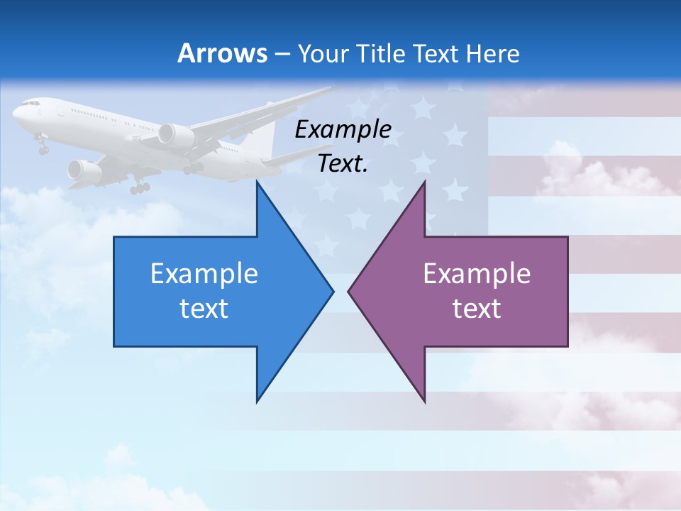 Clouds Arrival Airport PowerPoint Template