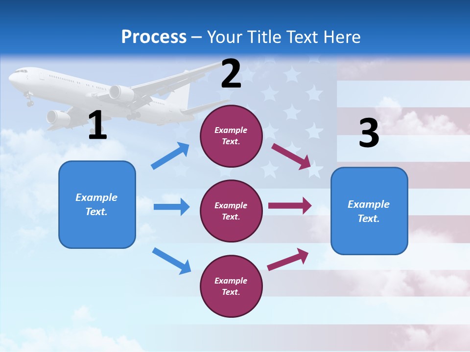 Clouds Arrival Airport PowerPoint Template