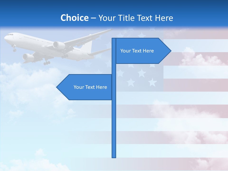 Clouds Arrival Airport PowerPoint Template